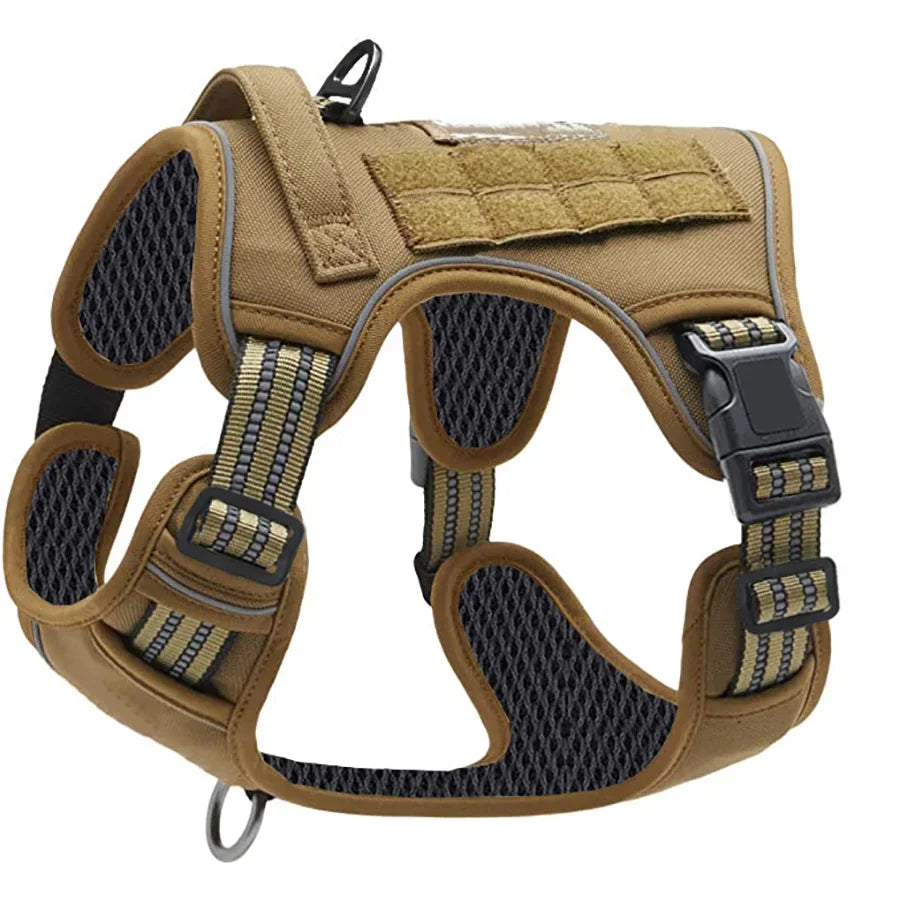Harnais Tactique Militaire pour Chien - Poignee de Controle