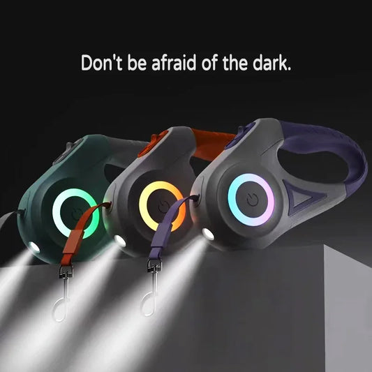 LumiWalk Retractable Leash – LED Retractor for Dogs