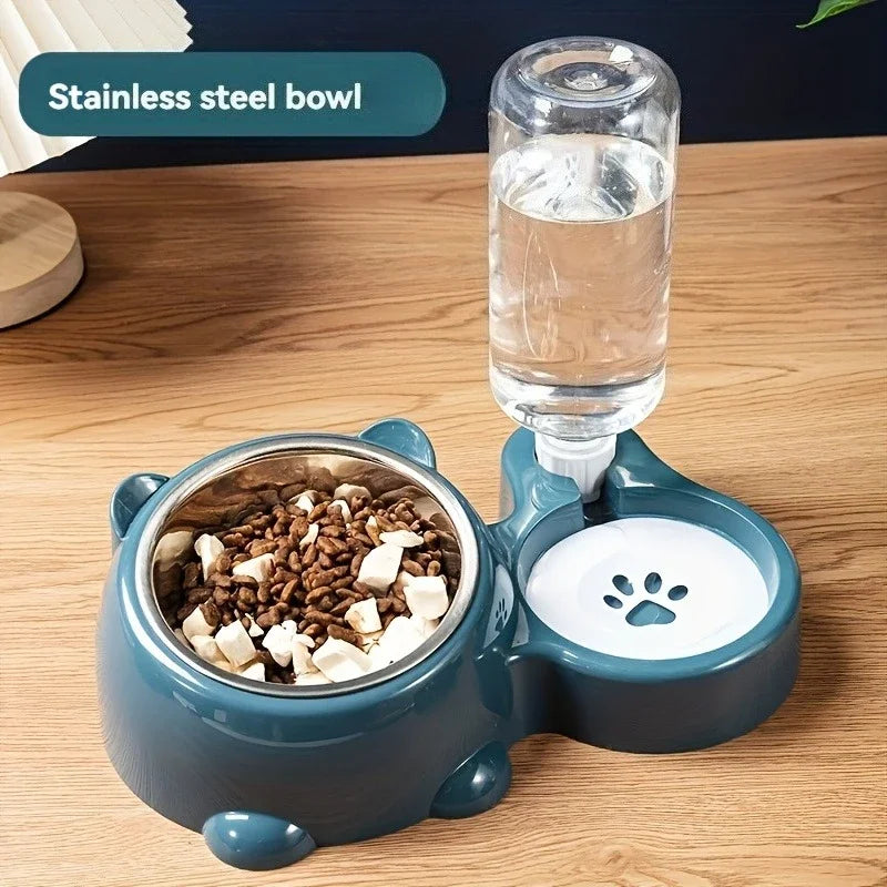 Distributeur Croquettes et Eau Automatique - Sans Pile Chien Chat