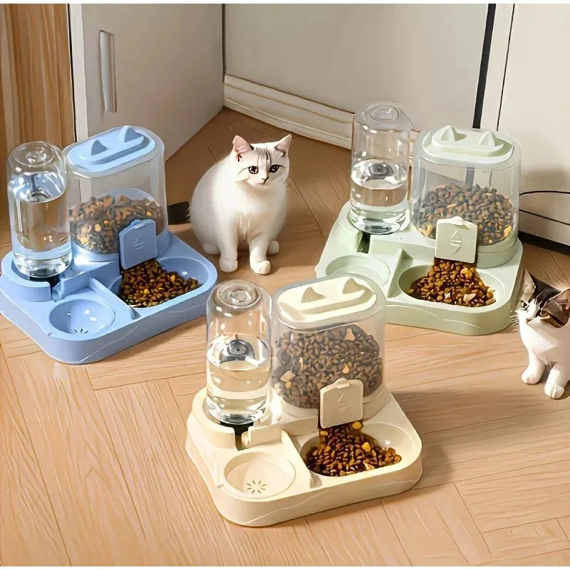 Distributeur Eau & Croquettes Automatique - Grande Capacité Chien Chat