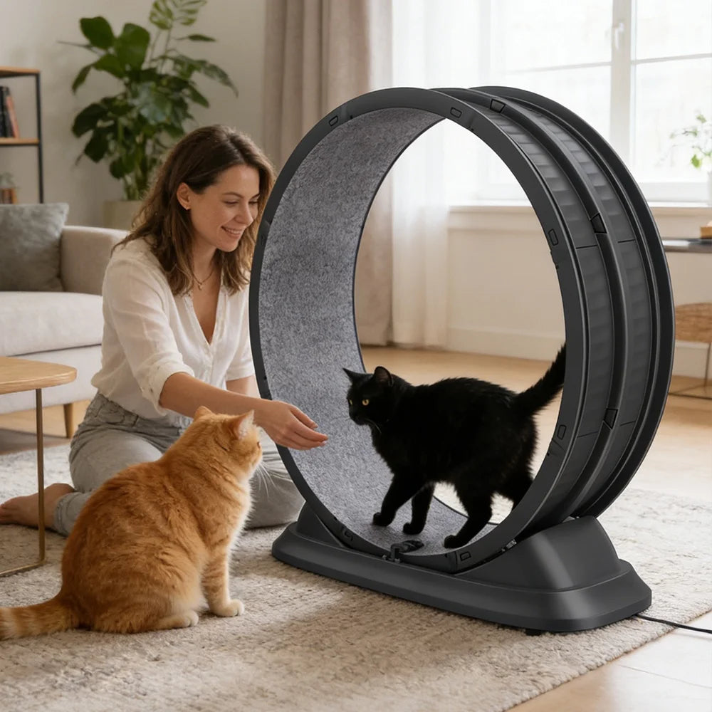 Roue d'Exercice pour Chat - Silencieuse avec Griffoir