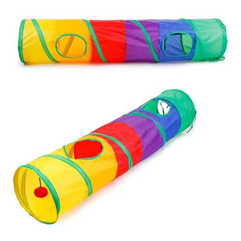 Tunnel Pliable pour Chat - Jeu Interieur Exterieur