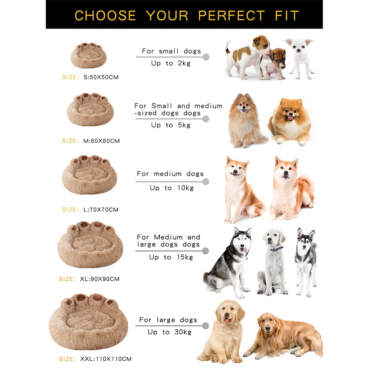 Lit Câlin Pattes d'Ours – Panier Moelleux pour Chien & Chat