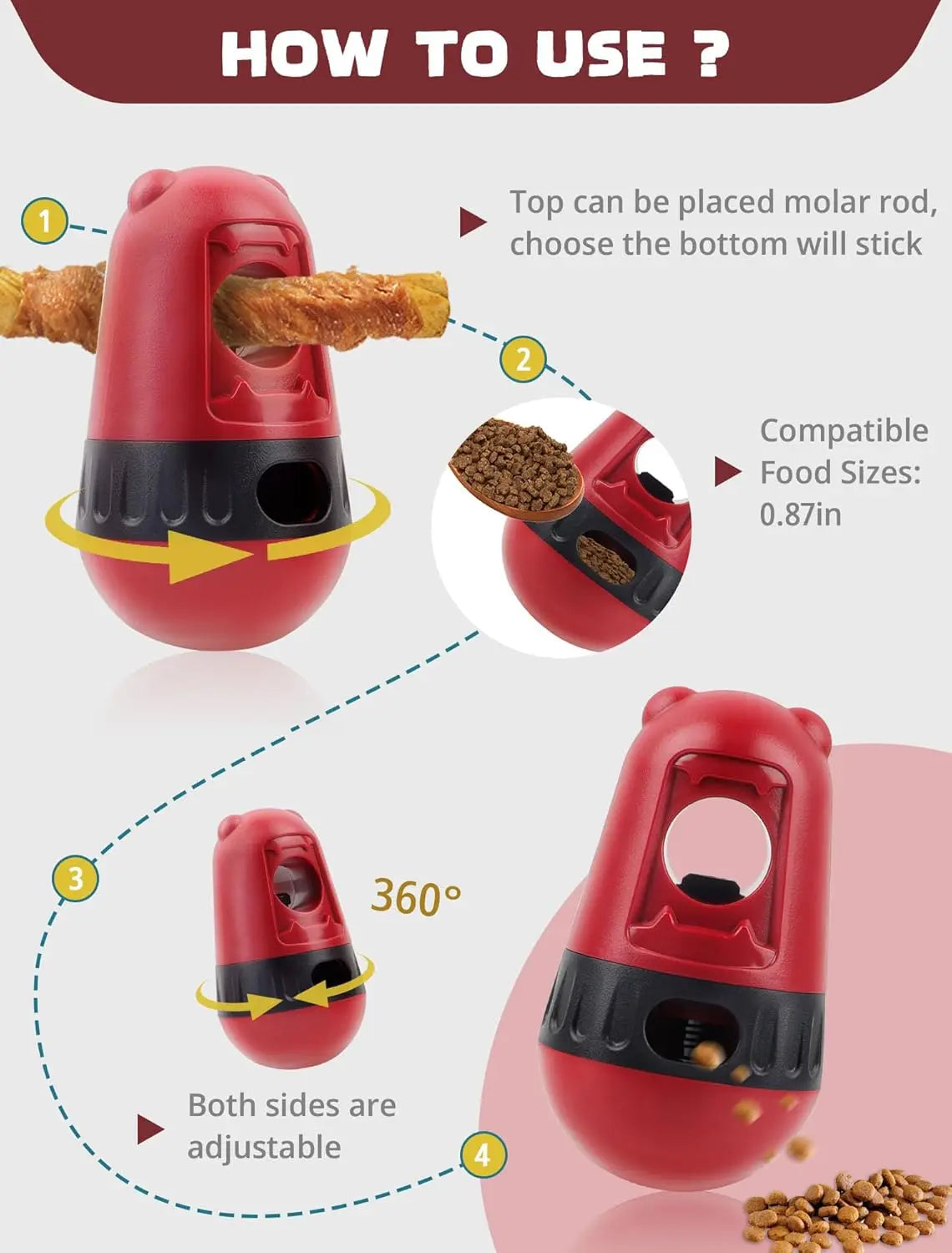 Jouet Interactif QI pour Chien - Distributeur Friandises Chien Chat
