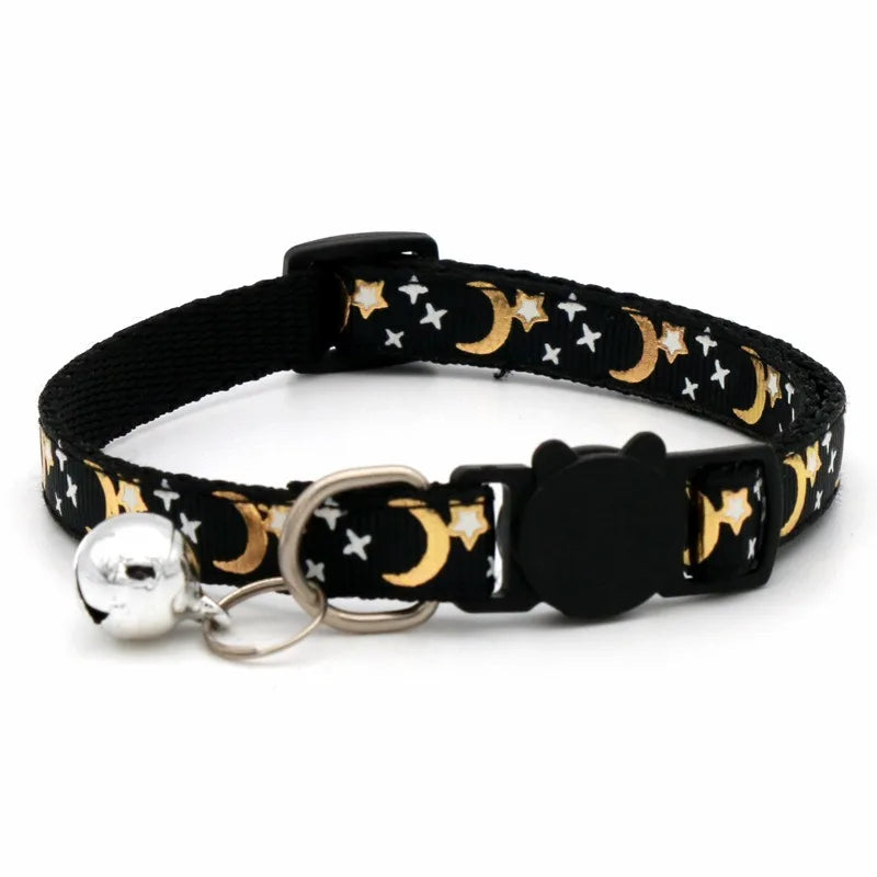Collier a Clochette pour Chien et Chat - Motif Empreintes Colore