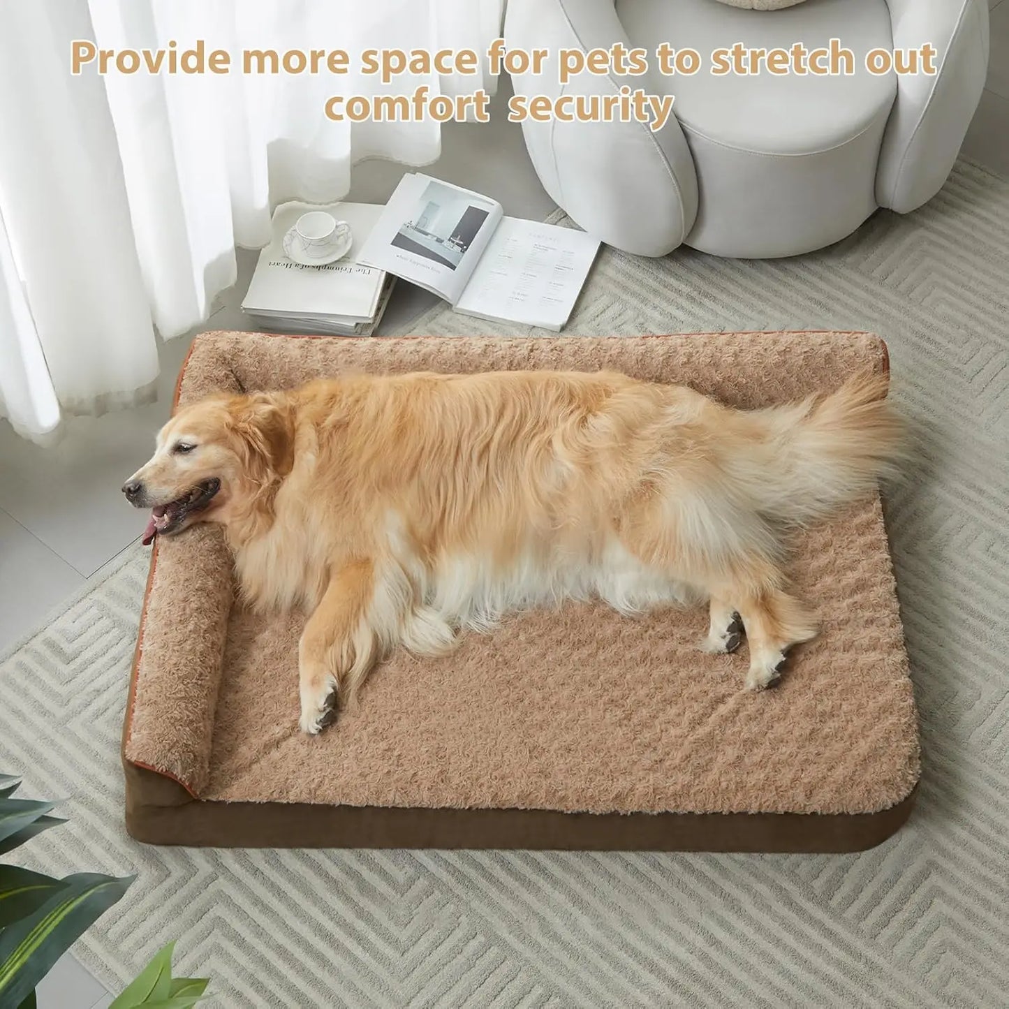 Panier Orthopedique pour Grand Chien - Housse Lavable Antiderapante