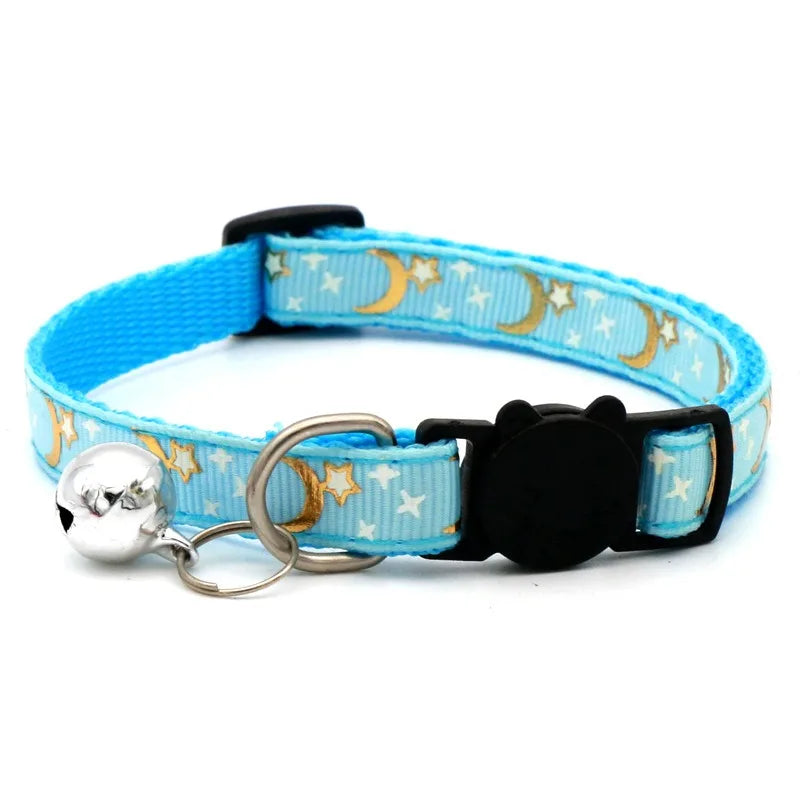 Collier a Clochette pour Chien et Chat - Motif Empreintes Colore