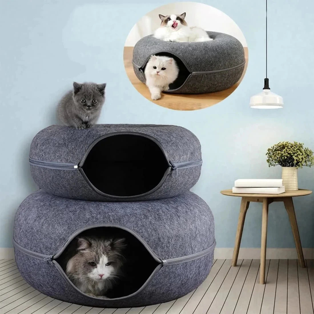 Nid Tunnel en Feutre pour Chat – photo 4