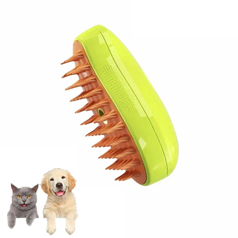 Brosse Vapeur 3en1 pour Chien et Chat - Massage et Toilettage