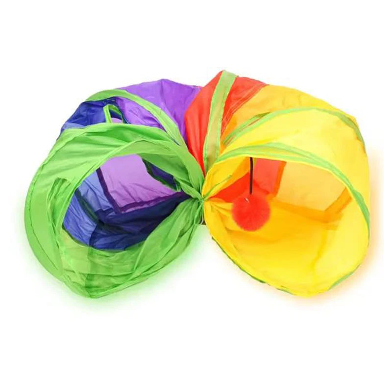 Tunnel Pliable pour Chat - Jeu Interieur Exterieur