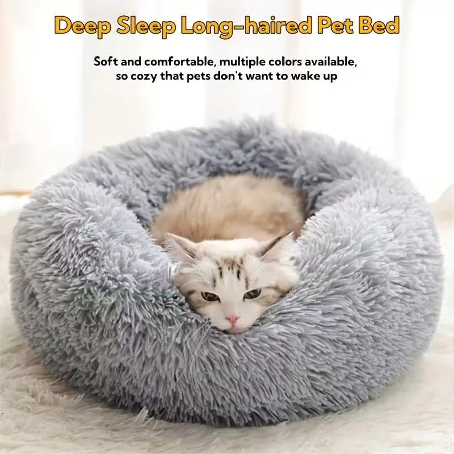 Panier Rond Douillet Effet Fourrure – Chien & Chat, 4 Tailles