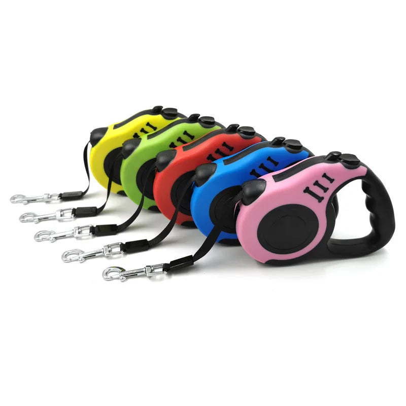 Laisse Retractable 3-5m pour Chien - Corde Flexible