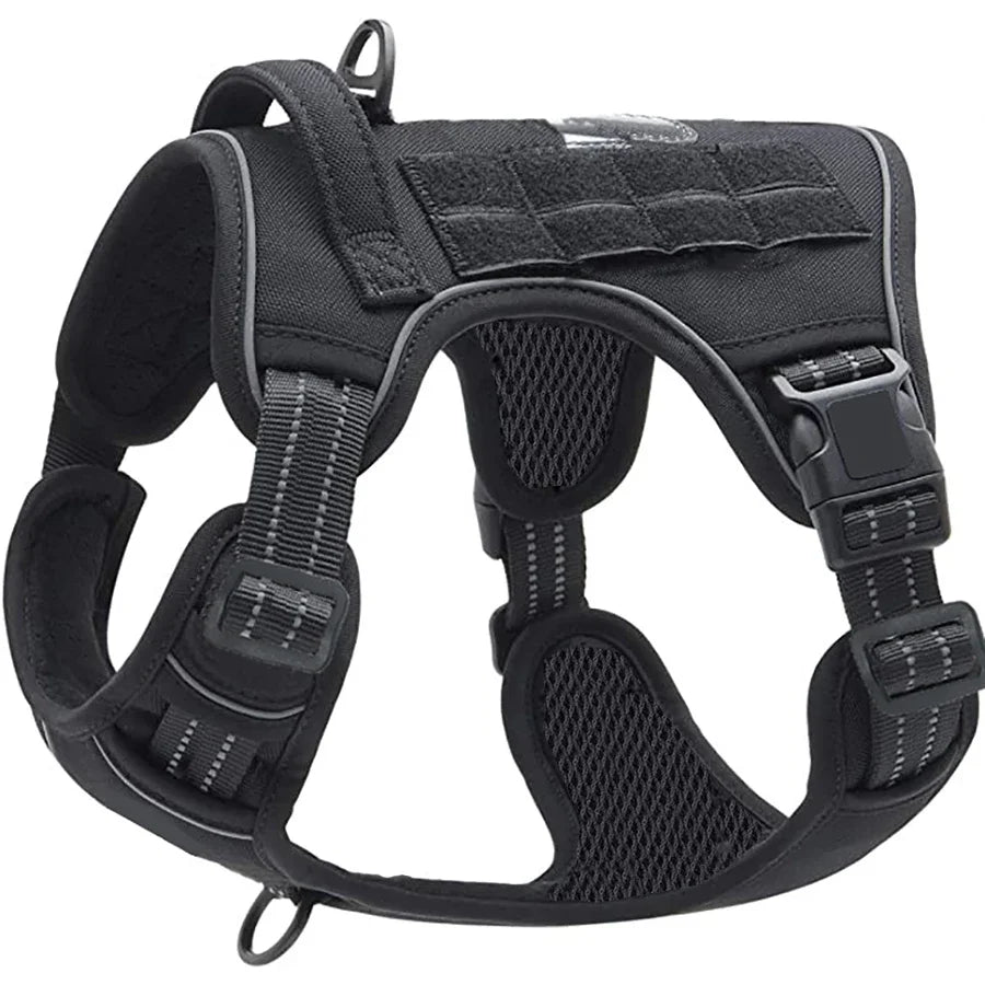 Harnais Tactique Militaire pour Chien - Poignee de Controle