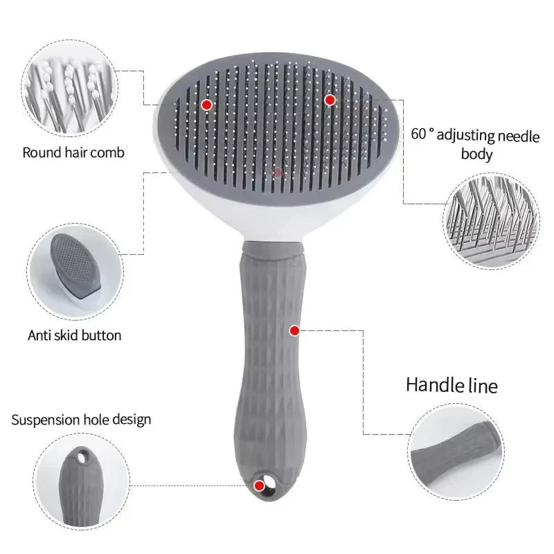 Brosse de Toilettage pour Chien - Nettoyage Facile Anti-Noeuds