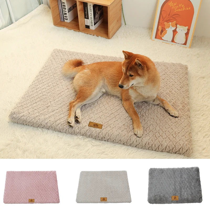 Coussin Mousse 3D pour Chien – Housse Fausse Fourrure Amovible et Lavable