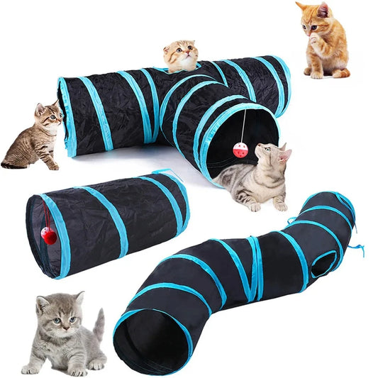 S-Shaped Cat Play Tunnel - Interactive Play Area
