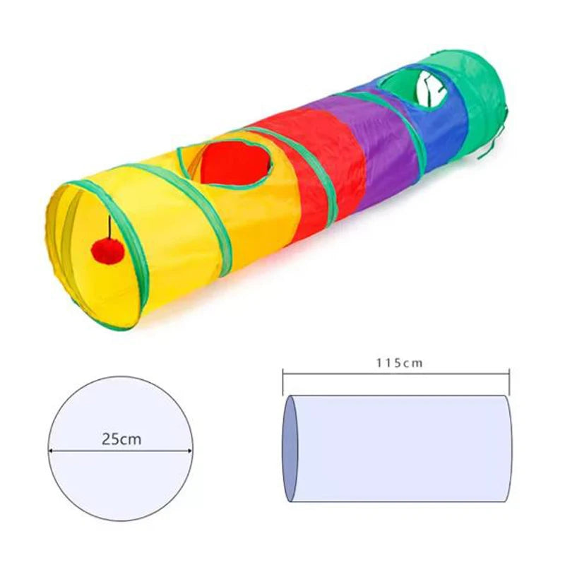 Tunnel Pliable pour Chat - Jeu Interieur Exterieur