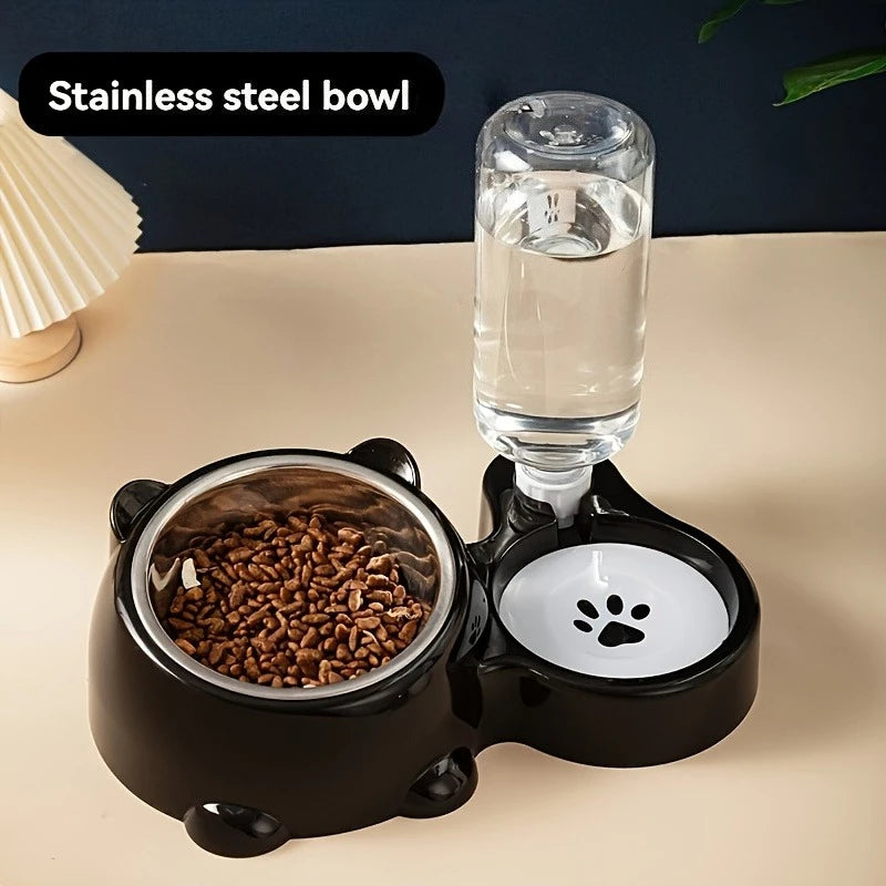 Distributeur Croquettes et Eau Automatique - Sans Pile Chien Chat