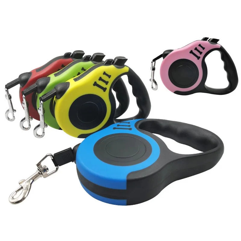 Laisse Retractable 3-5m pour Chien - Corde Flexible