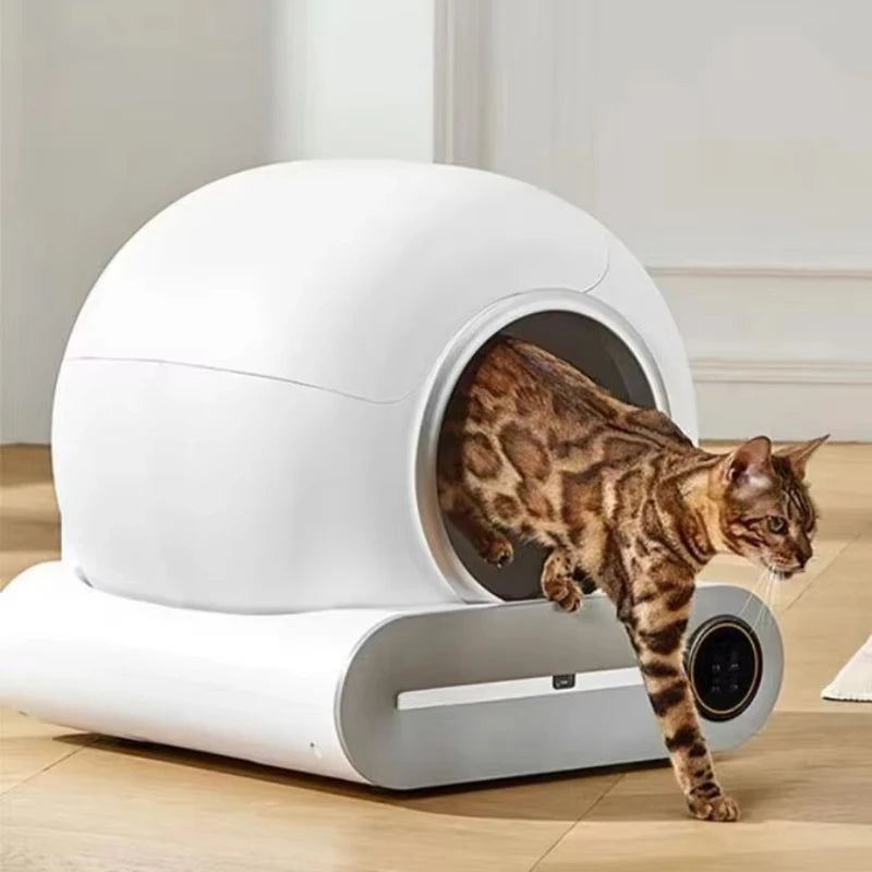 Litière automatique semi-fermée avec télécommande 60 L