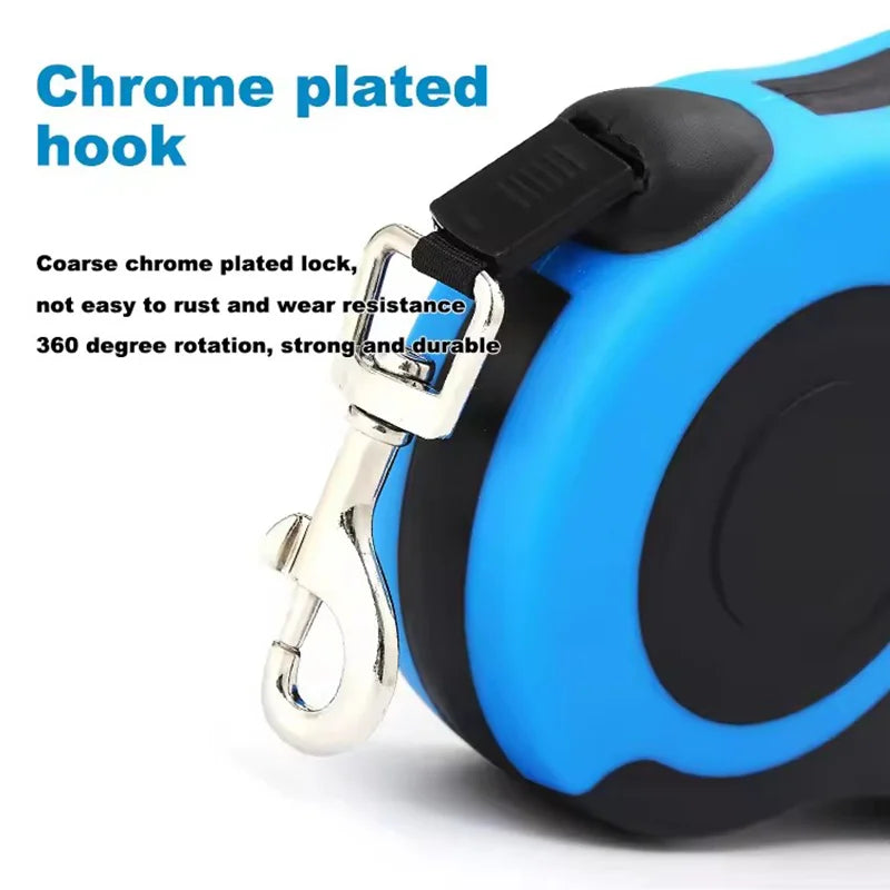 Laisse Retractable pour Chien - Corde Nylon Tressee