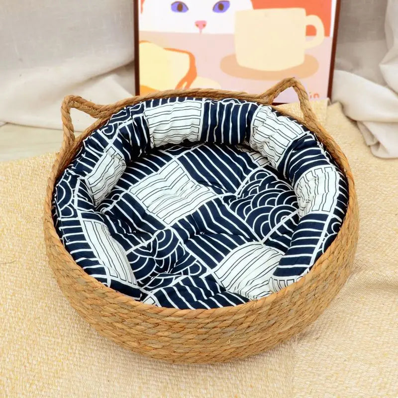 Panier en Rotin Tressé pour Chat – photo 8