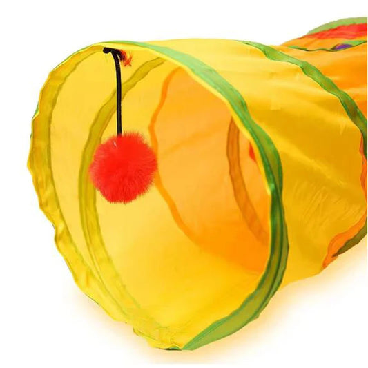Tunnel Pliable pour Chat - Jeu Intérieur et Extérieur
