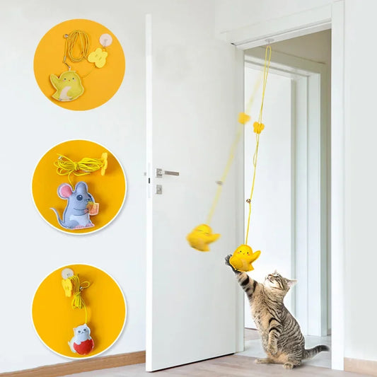 Interactive Hanging Cat Toy - Fun Simulation