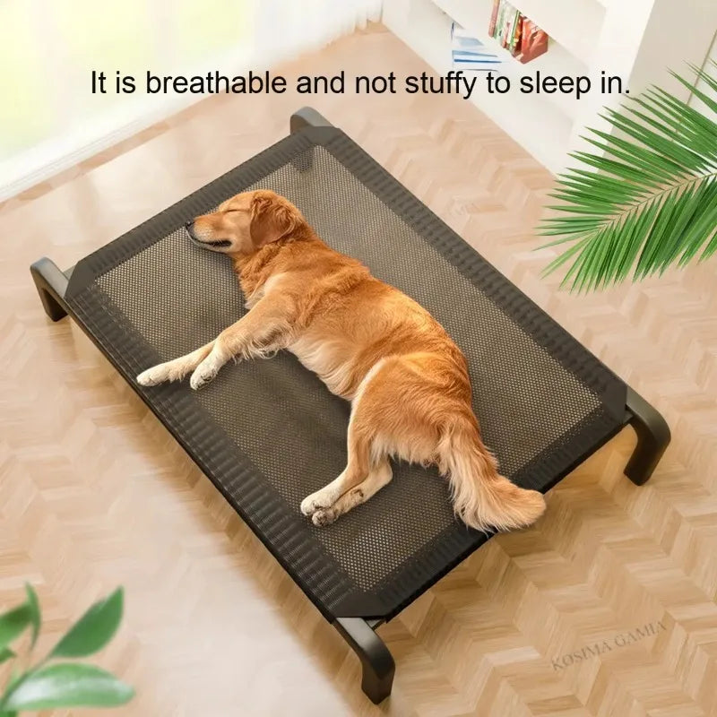 Lit d'Ete Respirant pour Chien - Camping Grand Chien