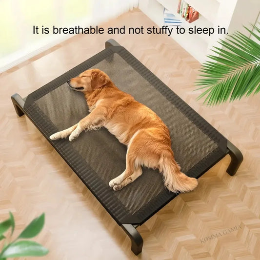 Lit d'Ete Respirant pour Chien - Camping Grand Chien