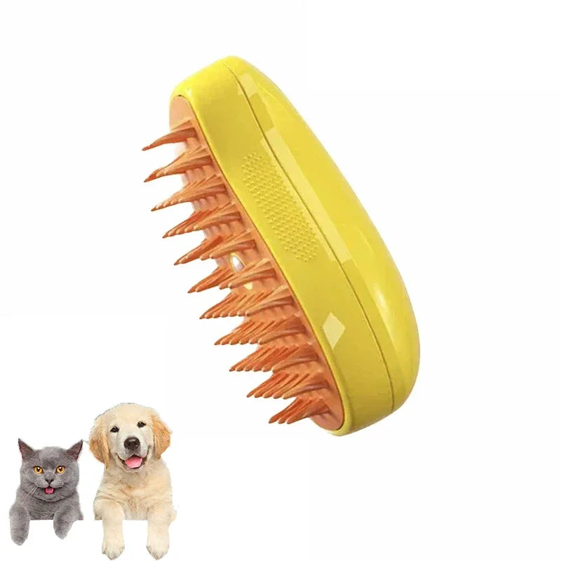 Brosse Vapeur 3en1 pour Chien et Chat - Massage et Toilettage