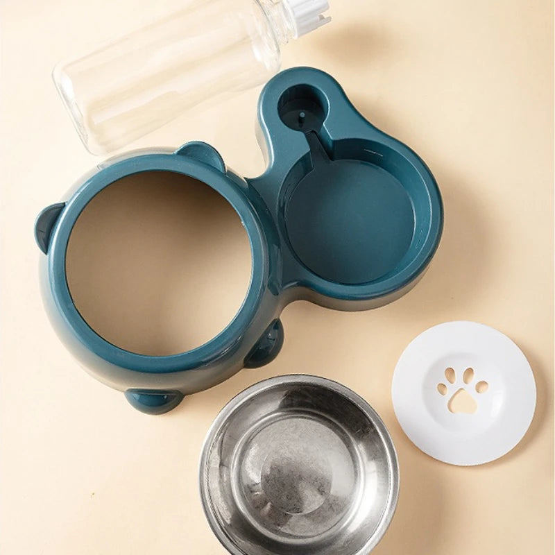 Distributeur Croquettes et Eau Automatique - Sans Pile Chien Chat