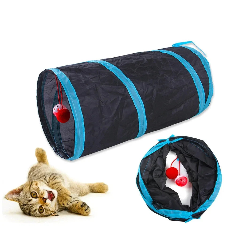 Tunnel de Jeu en S pour Chat - Terrain de Jeu Interactif