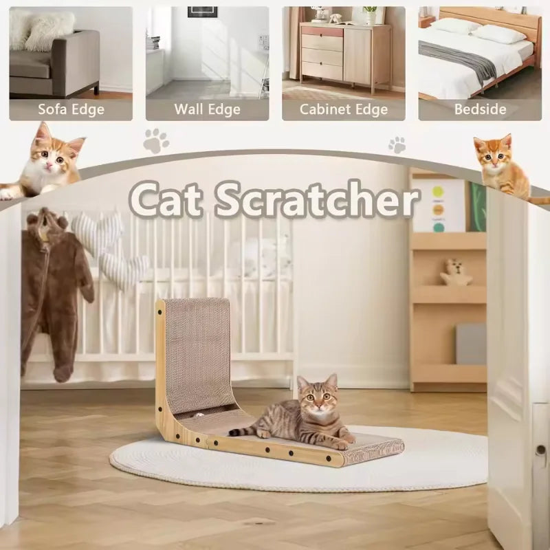Griffoir en L pour Chat - Protection Meubles 68cm