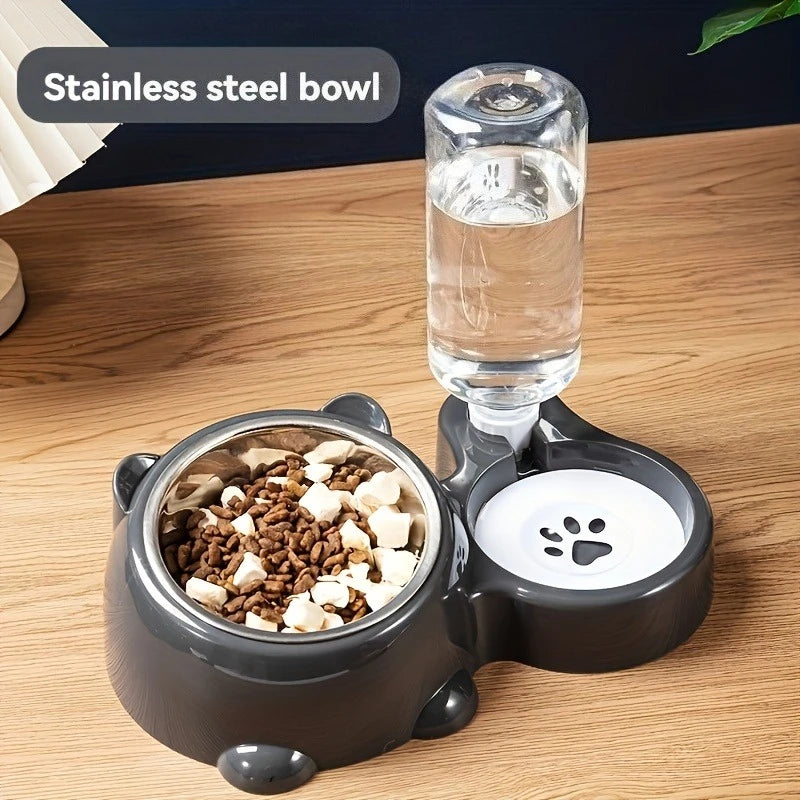 Distributeur Croquettes et Eau Automatique - Sans Pile Chien Chat