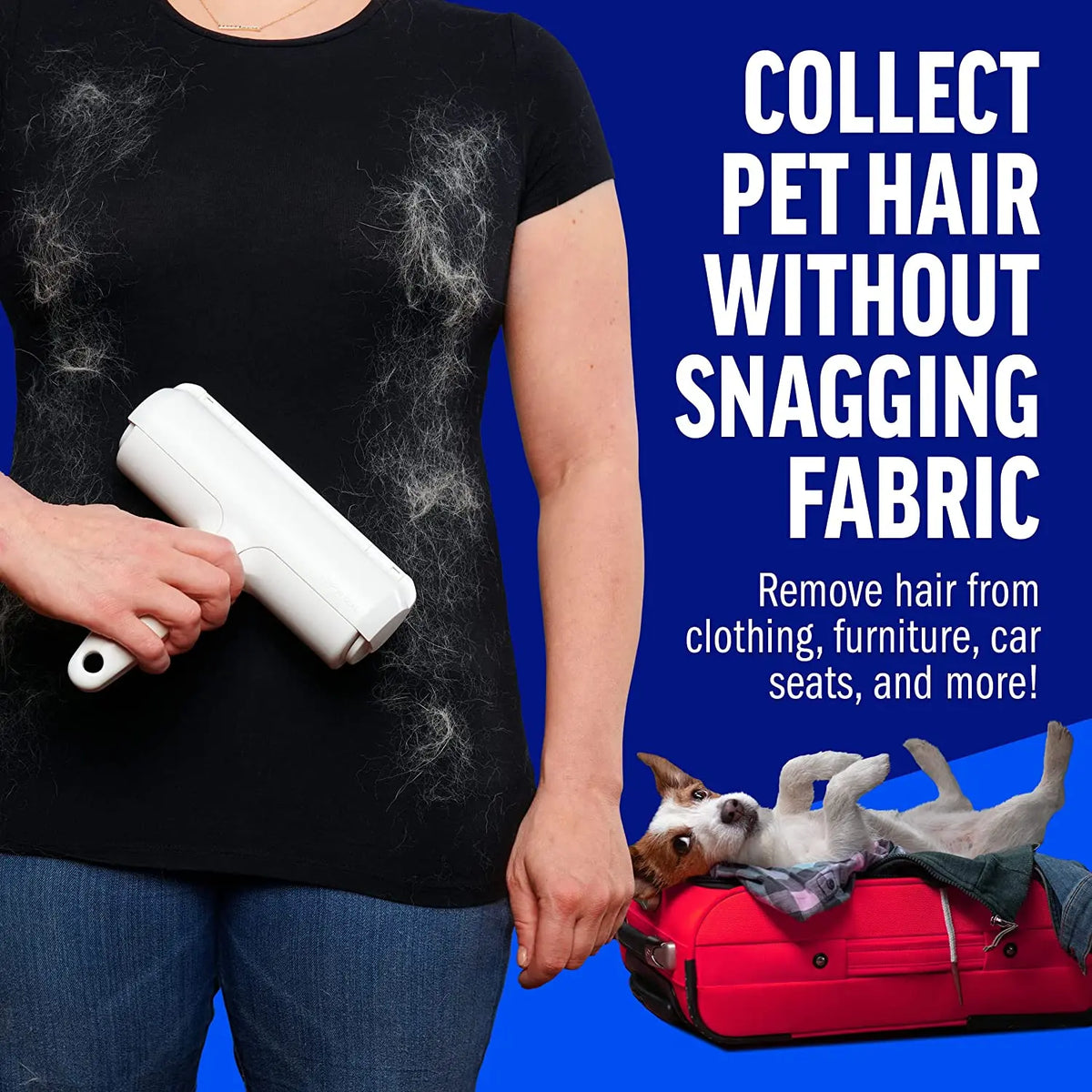 Rouleau anti-poils réutilisable pour chien et chat – vue 6