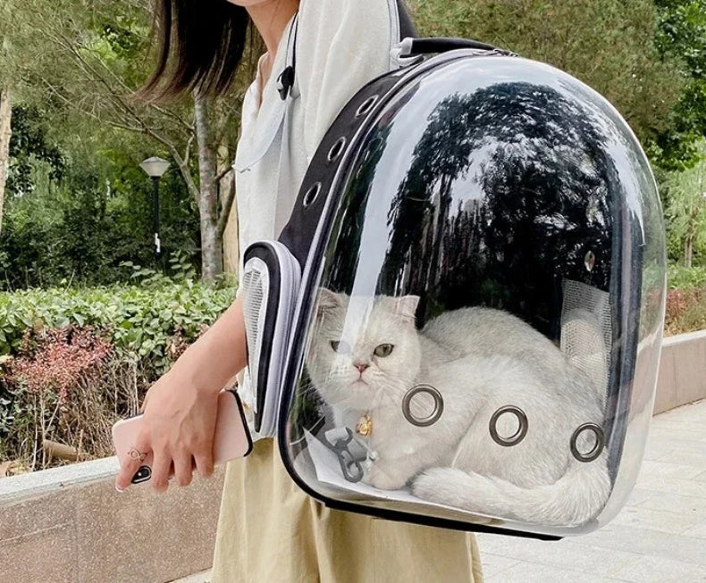 Sac de Transport Capsule Transparente - Chien et Chat