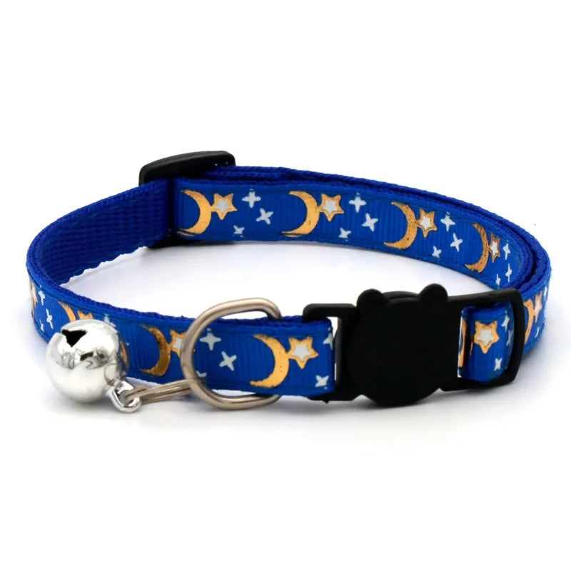 Collier a Clochette pour Chien et Chat - Motif Empreintes Colore
