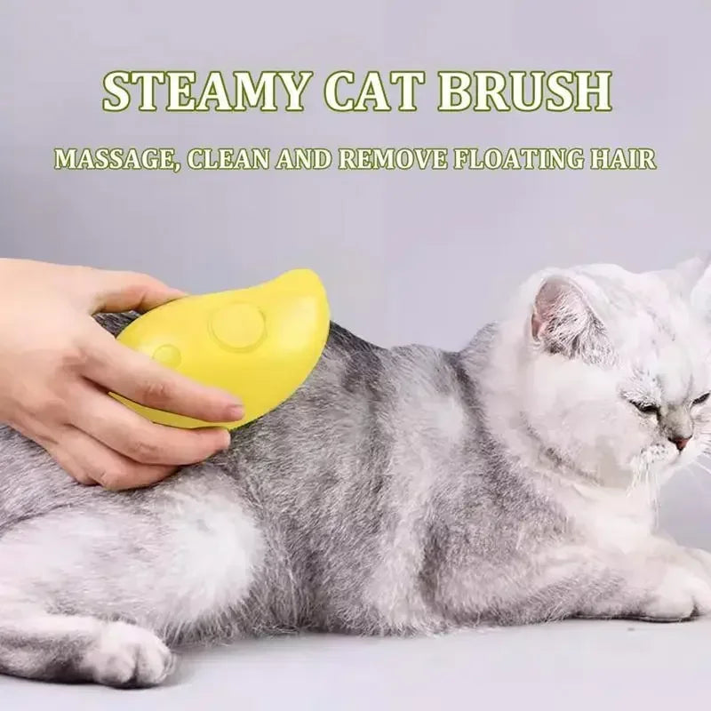 Brosse Vapeur 3en1 pour Chien et Chat - Massage et Toilettage
