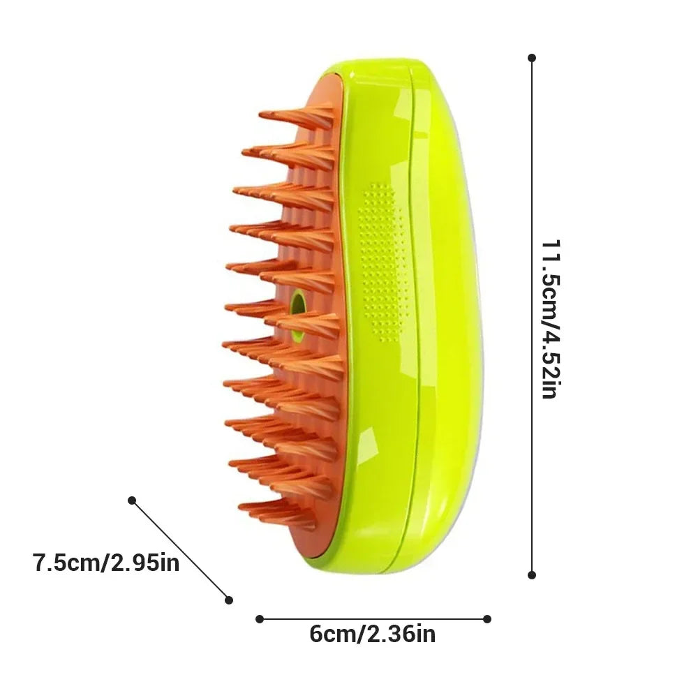 Brosse Vapeur 3en1 pour Chien et Chat - Massage et Toilettage