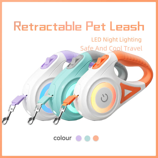 LumiWalk Retractable Leash - LED-Lighted Retractor for Dogs - VESTRA PET