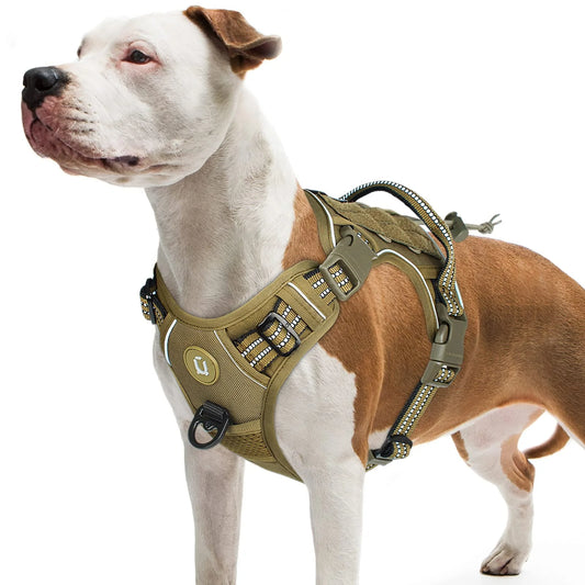 Tactical Dog Harness - Breathable, Anti-Pulling MOLLE