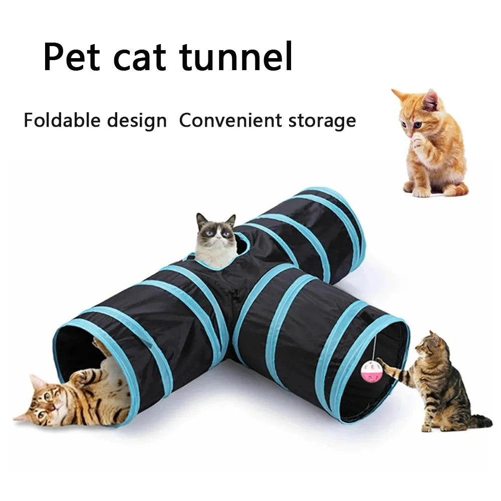 Tunnel de Jeu en S pour Chat - Terrain de Jeu Interactif