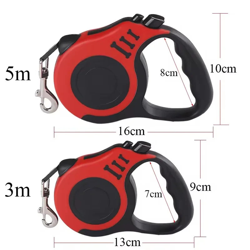 Laisse Retractable pour Chien - Corde Nylon Tressee