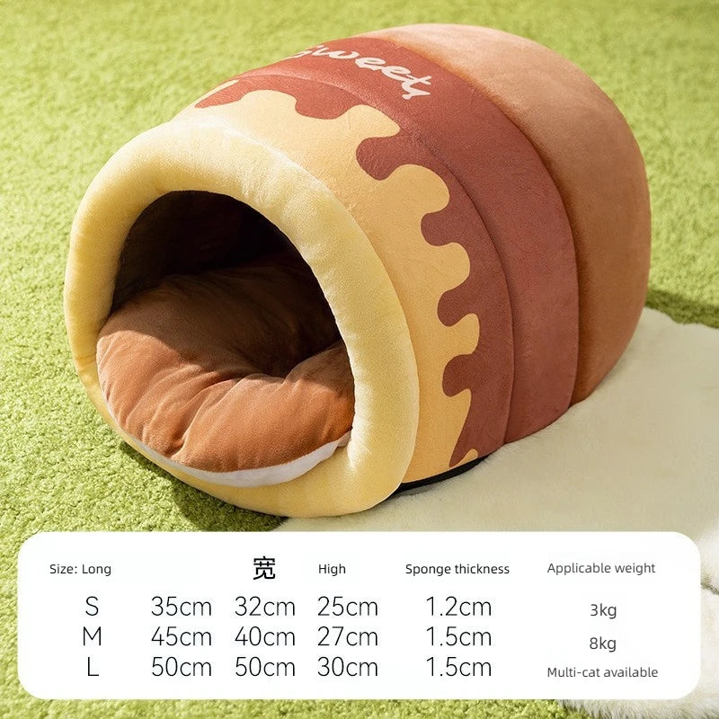 Lit Cabane Renne en Peluche – Couchage & Jeu pour Chat
