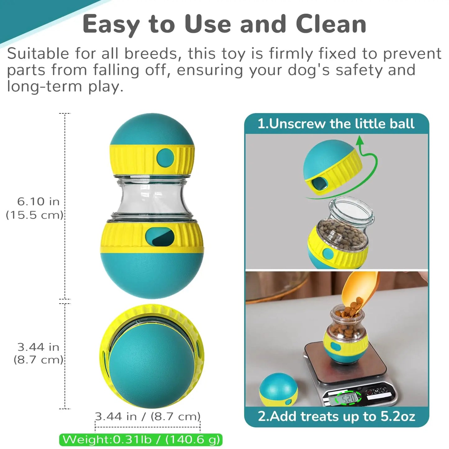 Jouet Interactif QI pour Chien - Distributeur Friandises Chien Chat