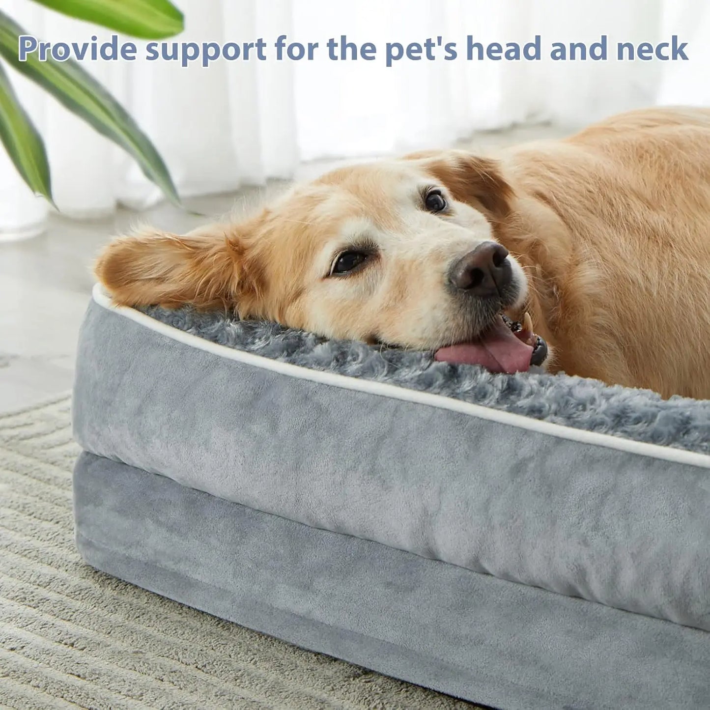 Panier Orthopedique pour Grand Chien - Housse Lavable Antiderapante