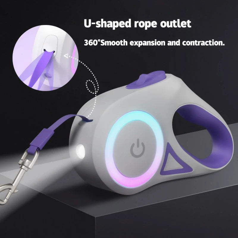 Laisse Rétractable LumiWalk – Enrouleur LED pour Chien