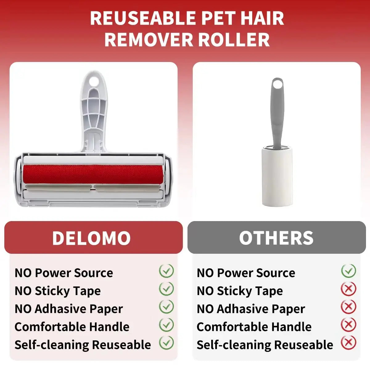 Rouleau anti-poils réutilisable pour chien et chat – vue 5