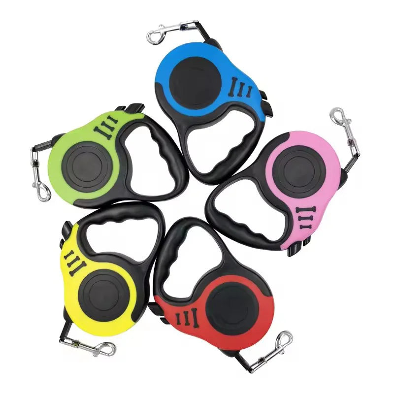 Laisse Retractable pour Chien - Corde Nylon Tressee